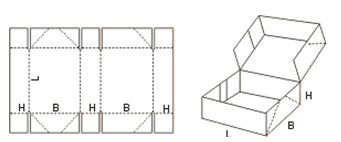 Схема коробки для пиццы №0760