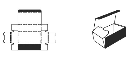 Схема картонной коробки «С замком»
