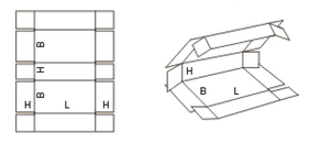короб Fefco 0405 с язычковым соединением