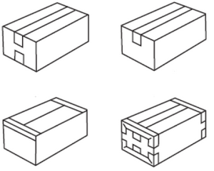 Четыре способа склейки картонной коробки скотчем