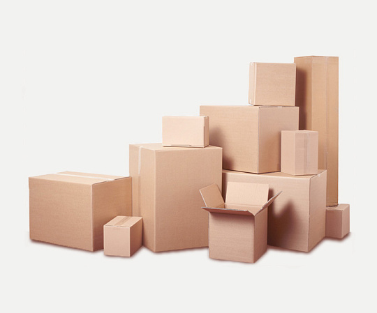 Разнообразие картонных коробок